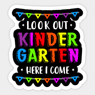 look out kindergarten here i come Sticker